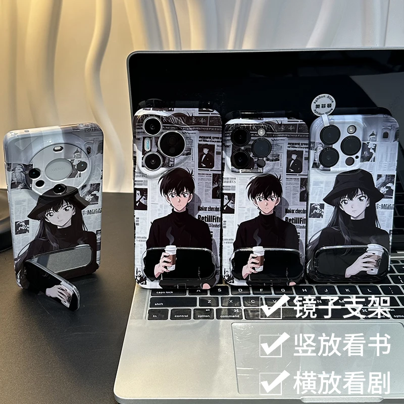 GGBond报纸小兰新一支架适用苹果16菲林手机壳华为vivo小米15oppo