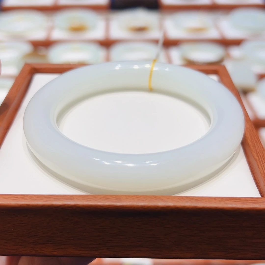 和田玉未镶嵌手镯羊脂白5960