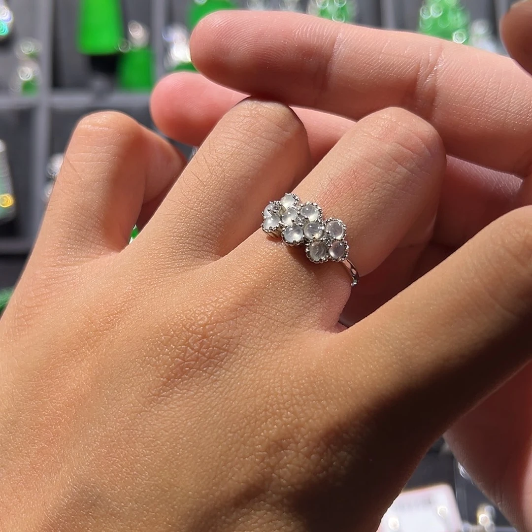 翡翠银S925镶嵌戒指