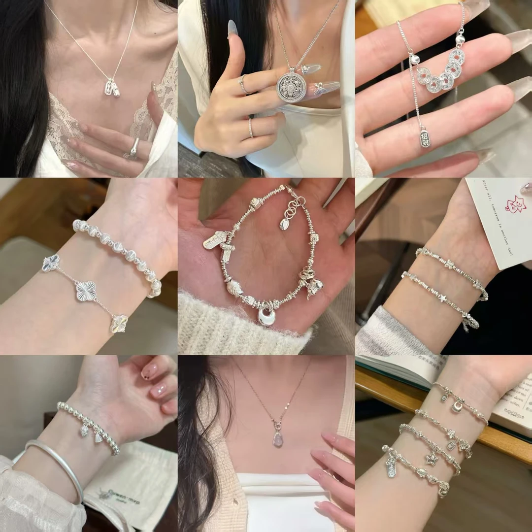 足银银制品 【新款热卖】时尚气质百搭女项链爆款手链经典轻奢