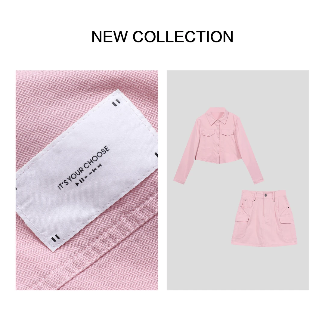 【静秋专属】D5F36082B 春季女士背心+纯棉外套短裙套装 优雅甜美