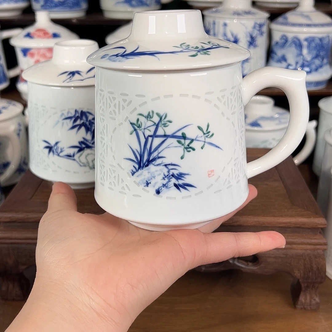 景德镇高温陶瓷办公杯家用