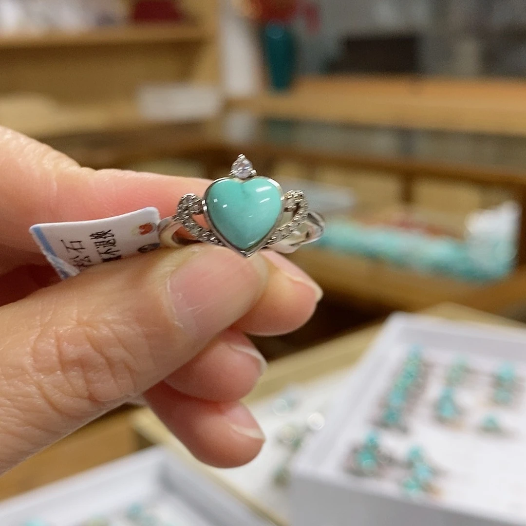 银S925镶嵌绿松石珠宝奇石