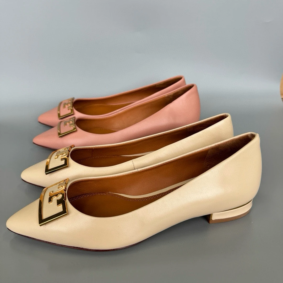 95新 TORY BURCH/汤丽柏琦 000 平底 尖头 女 两色 经典款 单鞋