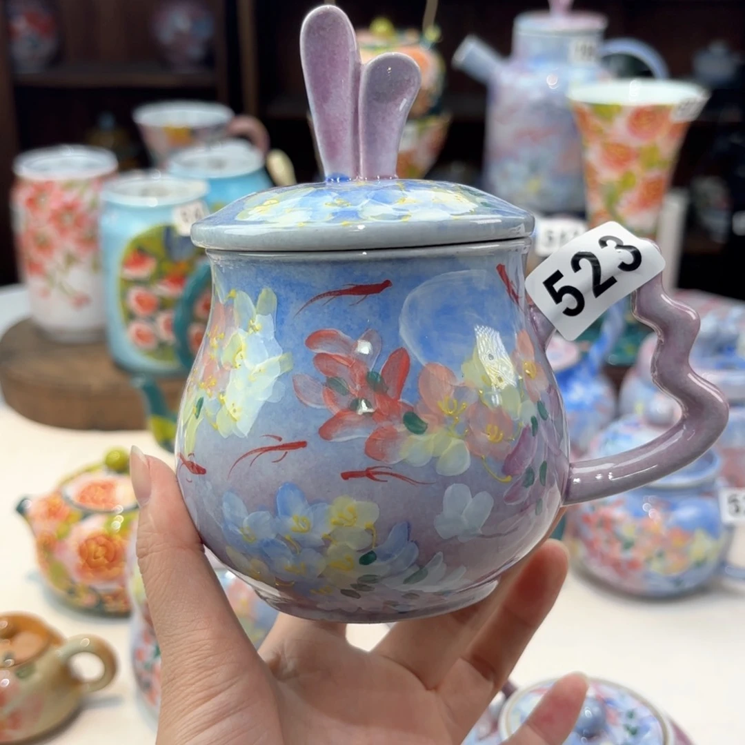 景德镇手绘高温釉下彩陶瓷茶具