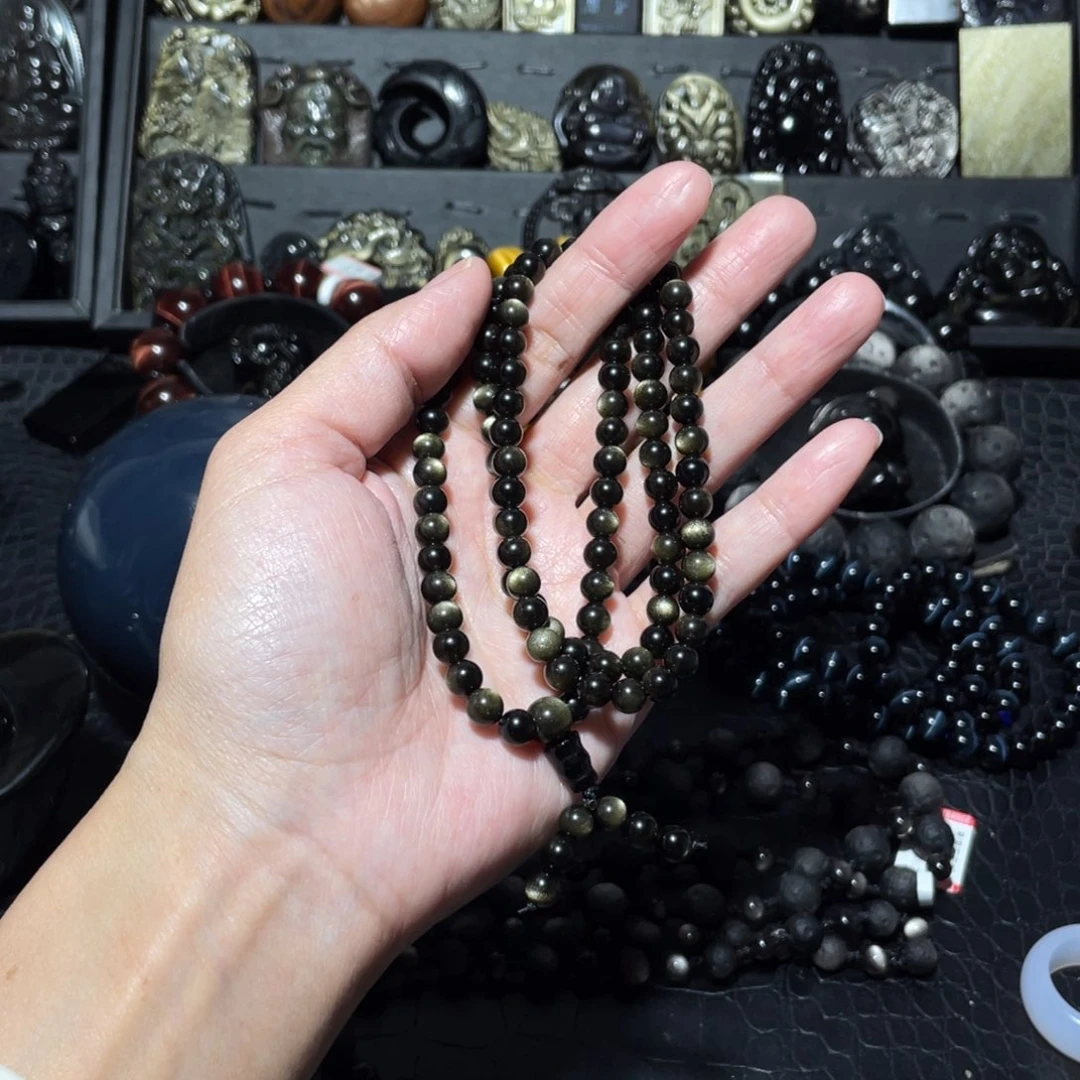 黑曜岩手链未镶嵌M****?