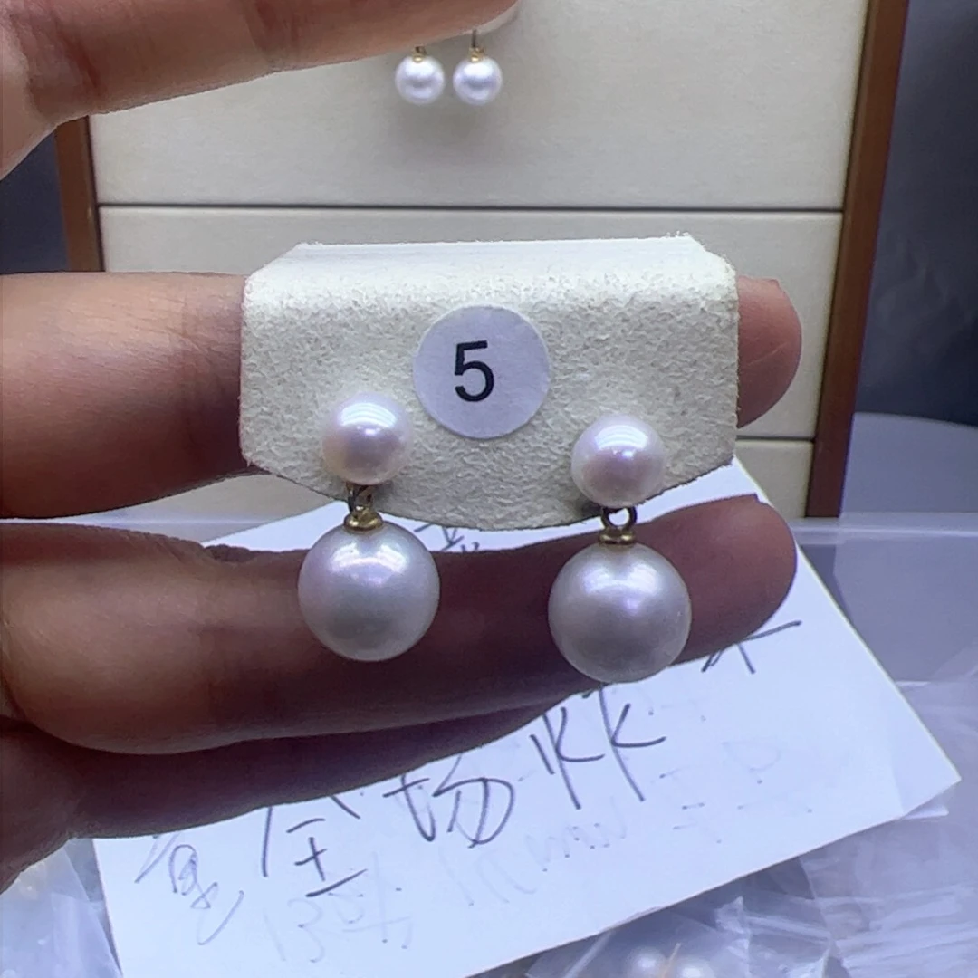 淡水珍珠耳饰银S925镶嵌