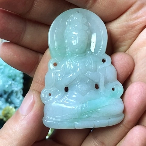 翡翠未镶嵌颈饰天然