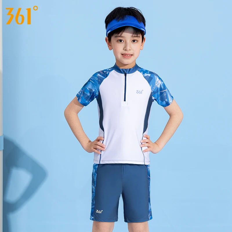 361°儿童泳衣男孩分体训练专业正规中大童6-12岁潮款男款游泳装备