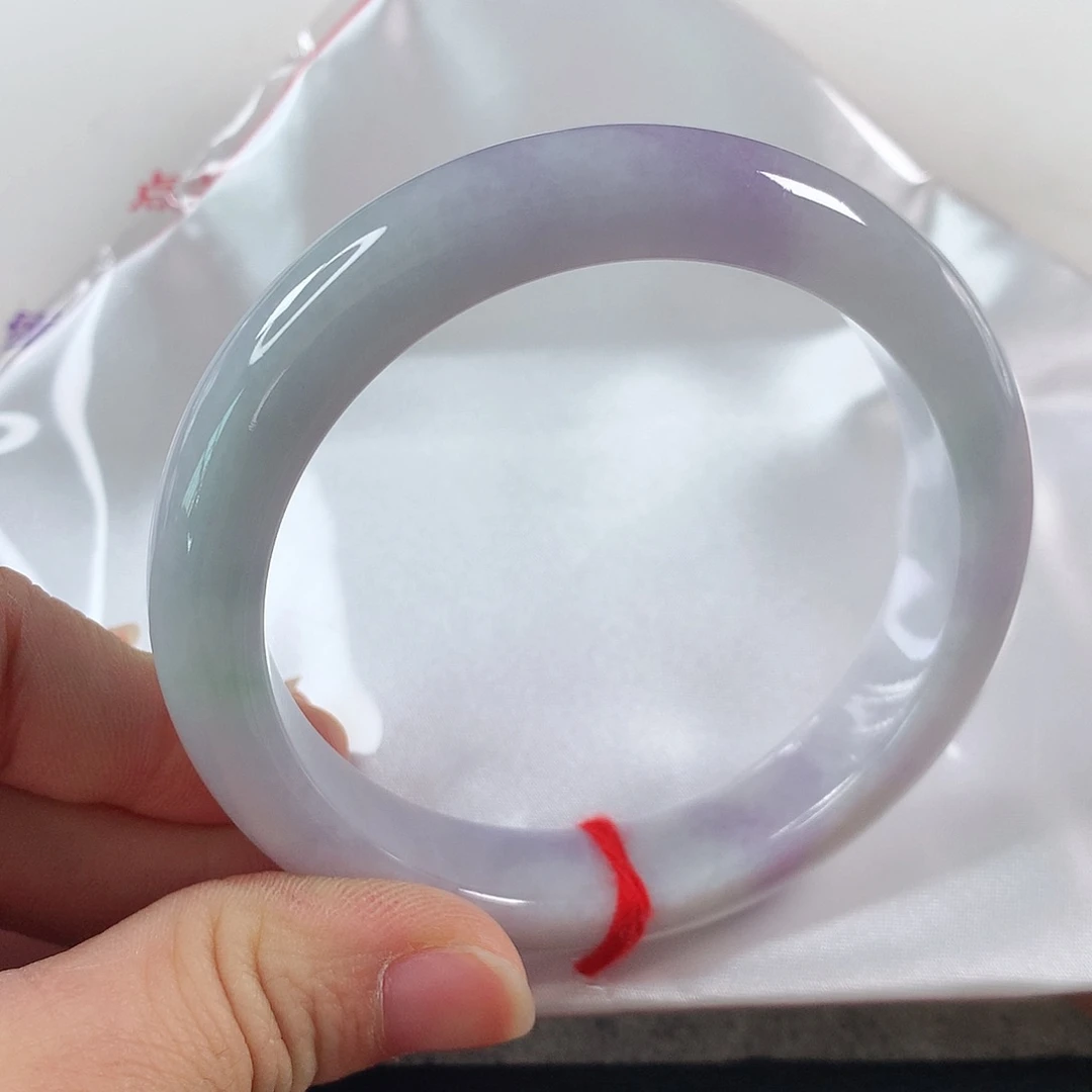 翡翠手镯未镶嵌63春彩镯 ①②⑨