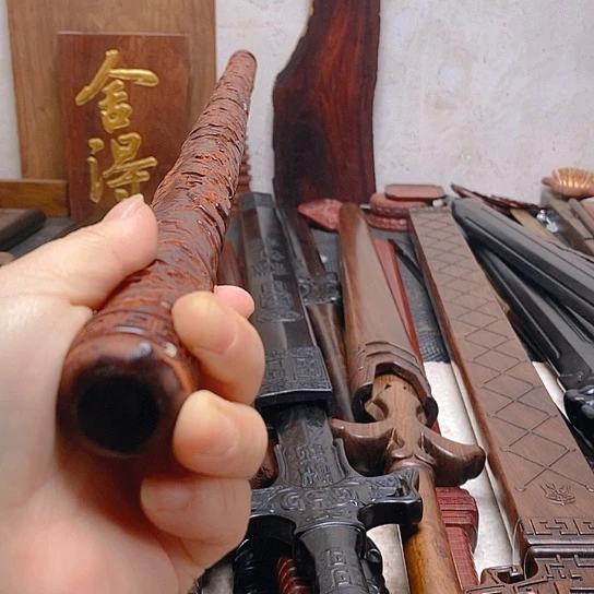 紫檀木木80长盘龙棍