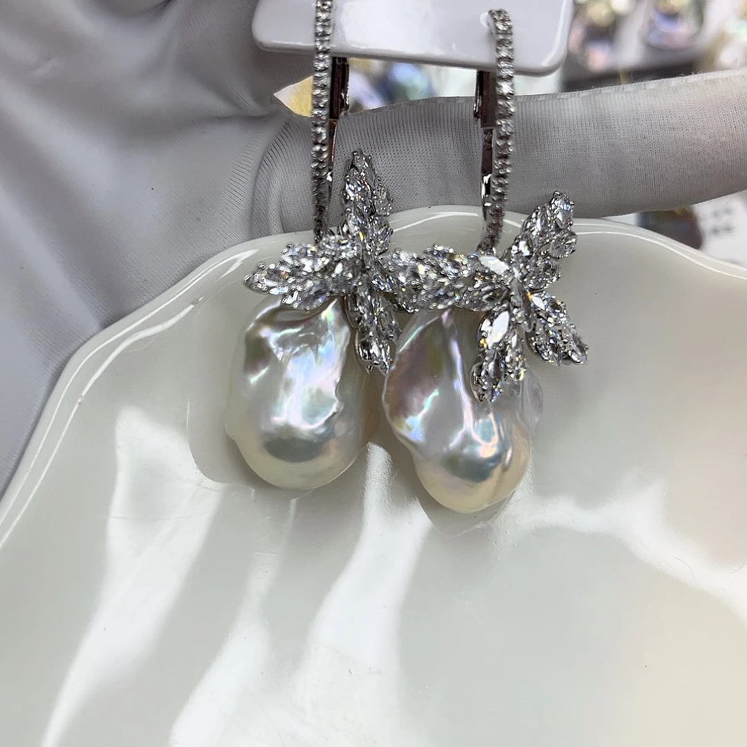 耳饰淡水珍珠合金