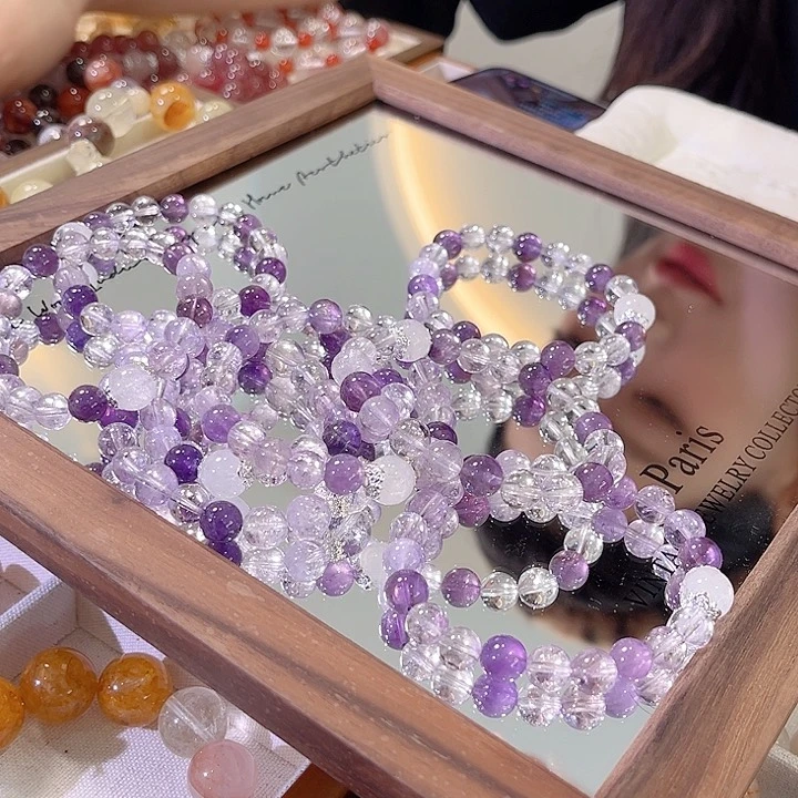 未镶嵌手链水晶紫