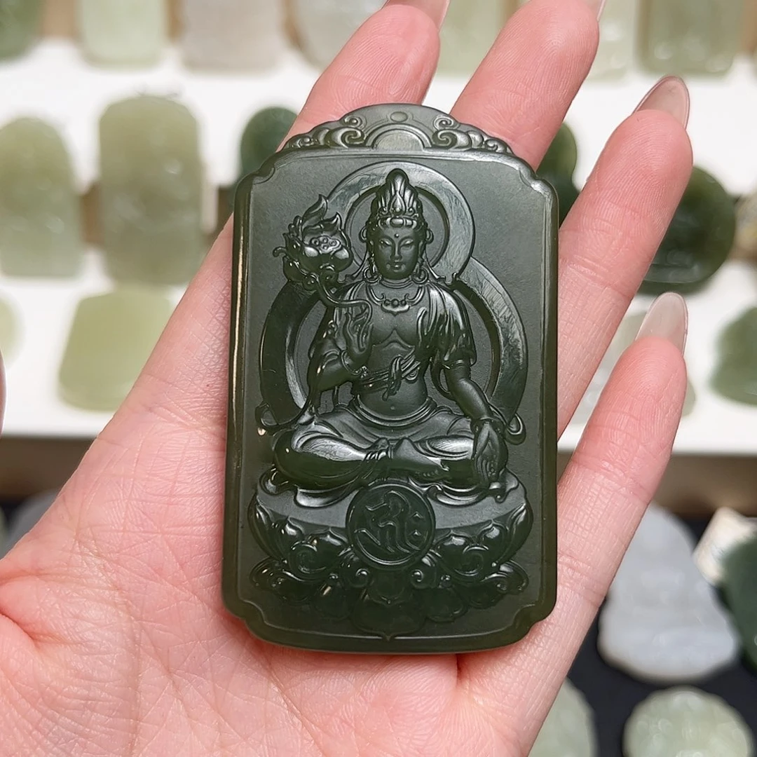 和田玉未镶嵌颈饰小****