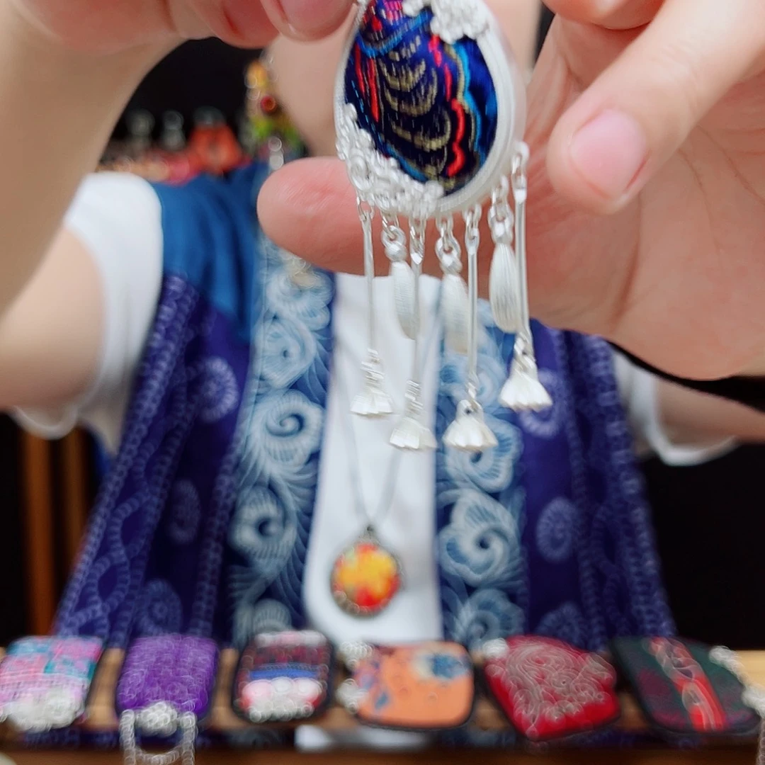 黄铜925银布艺手工饰品