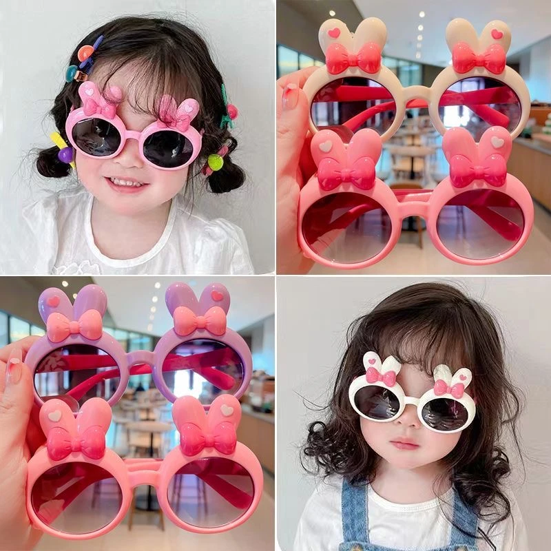 儿童太阳镜女童防紫外线防晒墨镜潮男童宝宝卡通婴儿遮阳眼镜女孩
