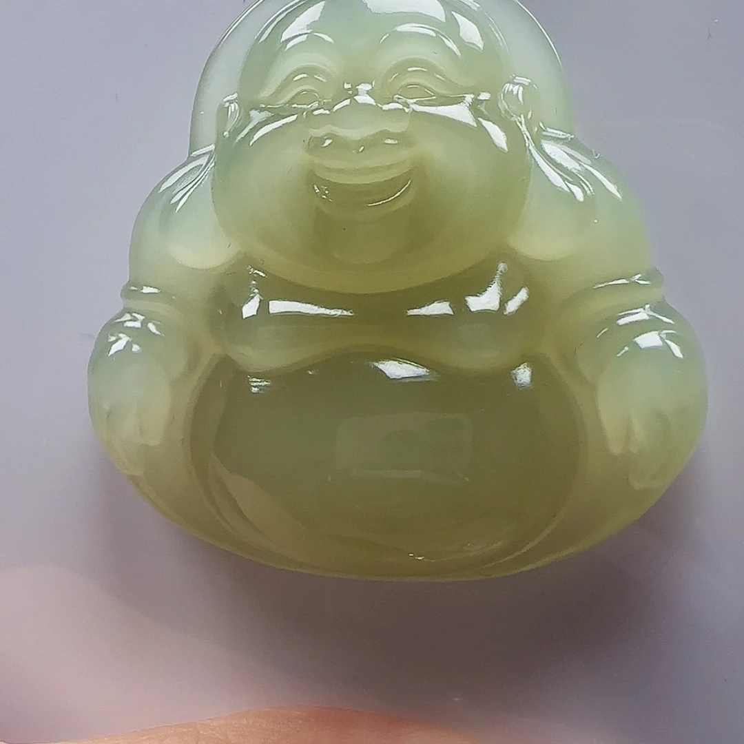 吊坠(赠链)18K金镶嵌和田玉45