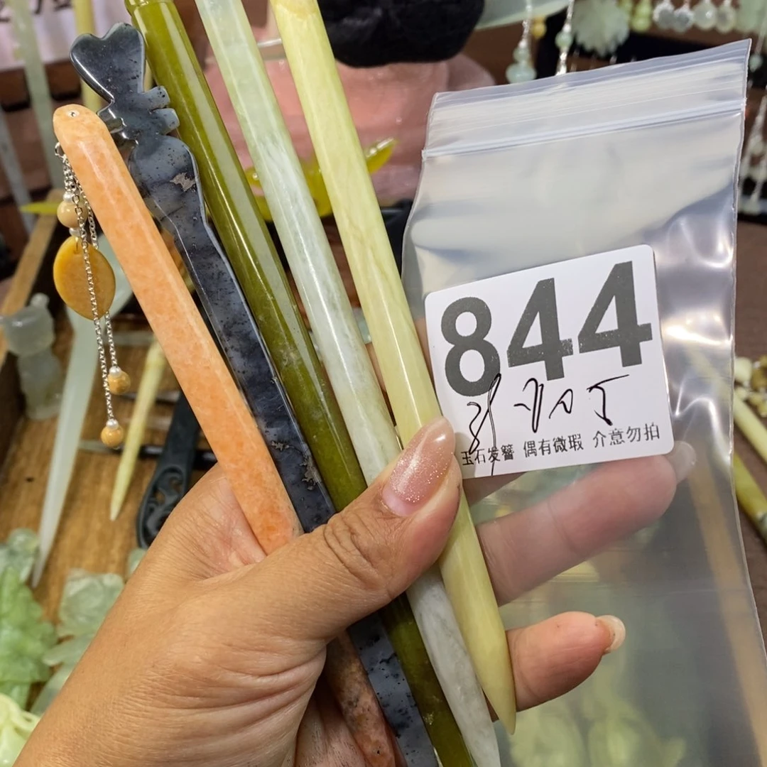 蛇纹石玉发饰未镶嵌L****儿