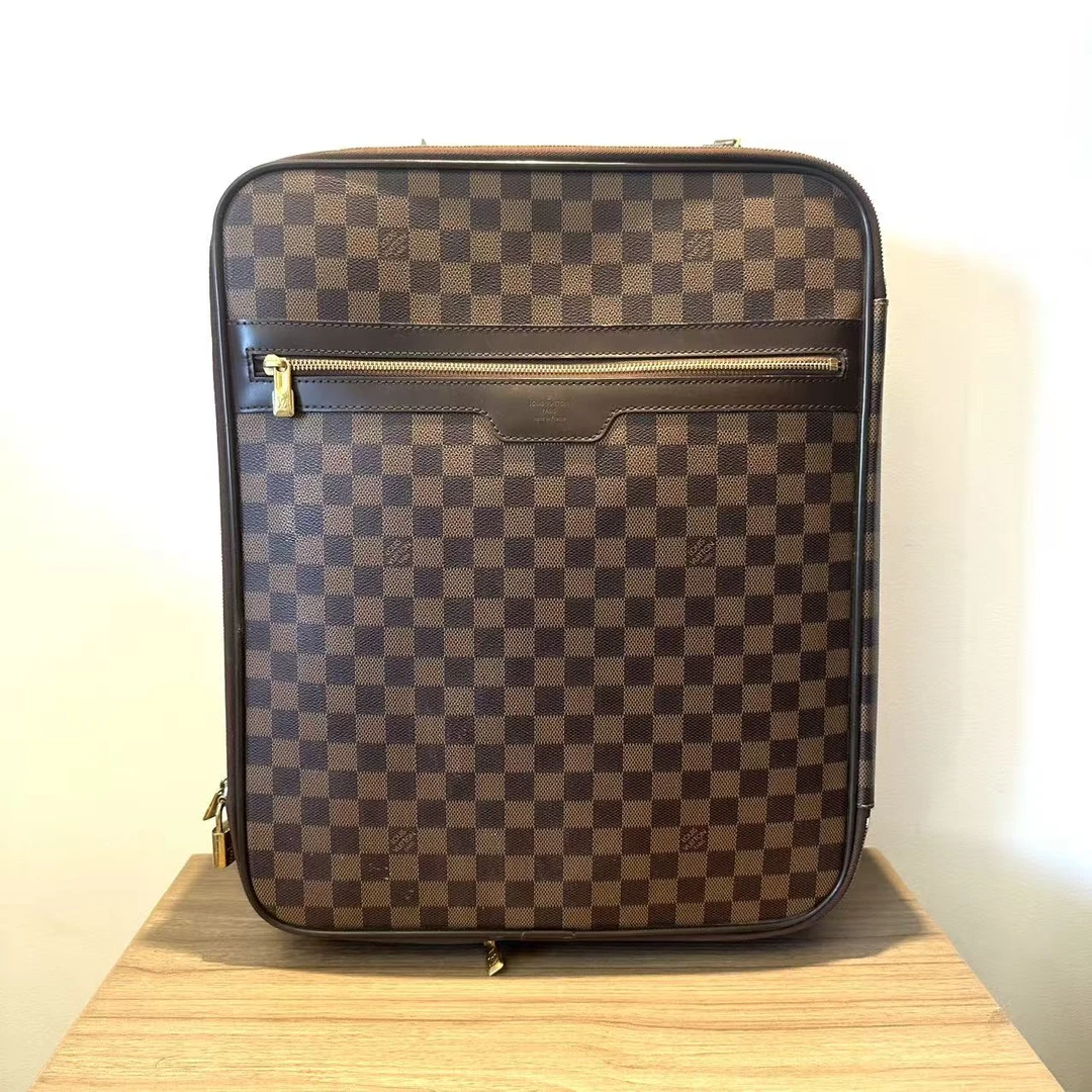 95新 LouisVuitton/路易威登 LV棕色棋盘格旅行箱2506260046