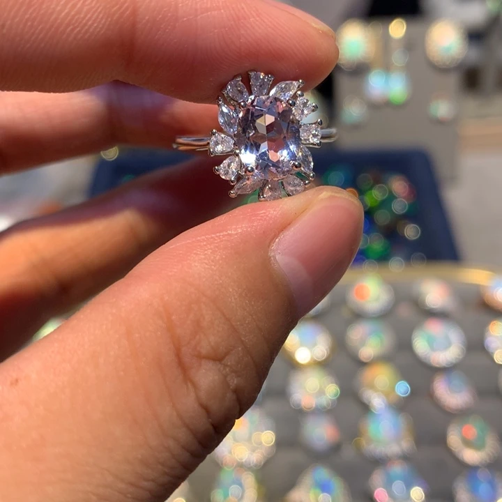 水晶戒指合金天然