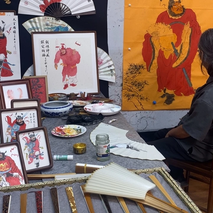 护***牌国画老玉竹画山水