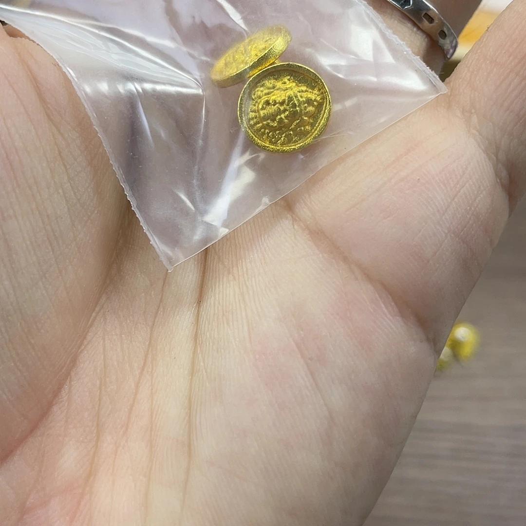 燕***子聚酯纤维黄财压襟扣两个装