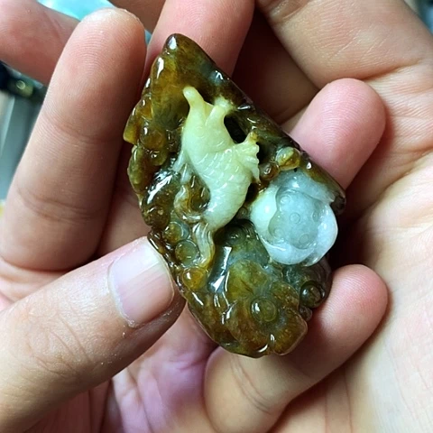 颈饰未镶嵌翡翠福豆豆珠宝翡翠颈饰
