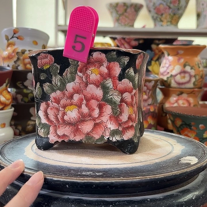 景德镇陶瓷幸运花盆