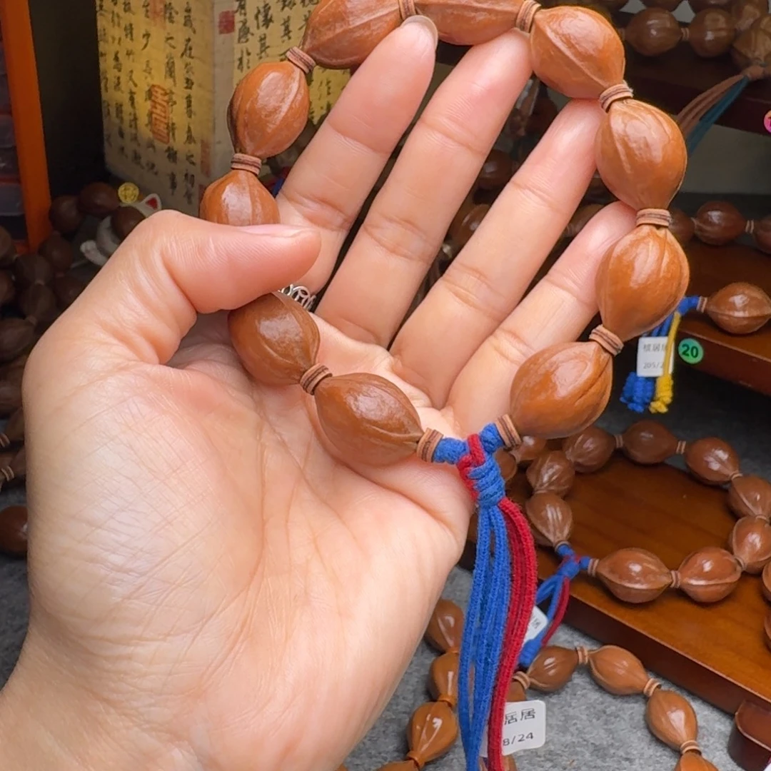 之***前手串橄榄核18/24老核原皮 梅林铁核