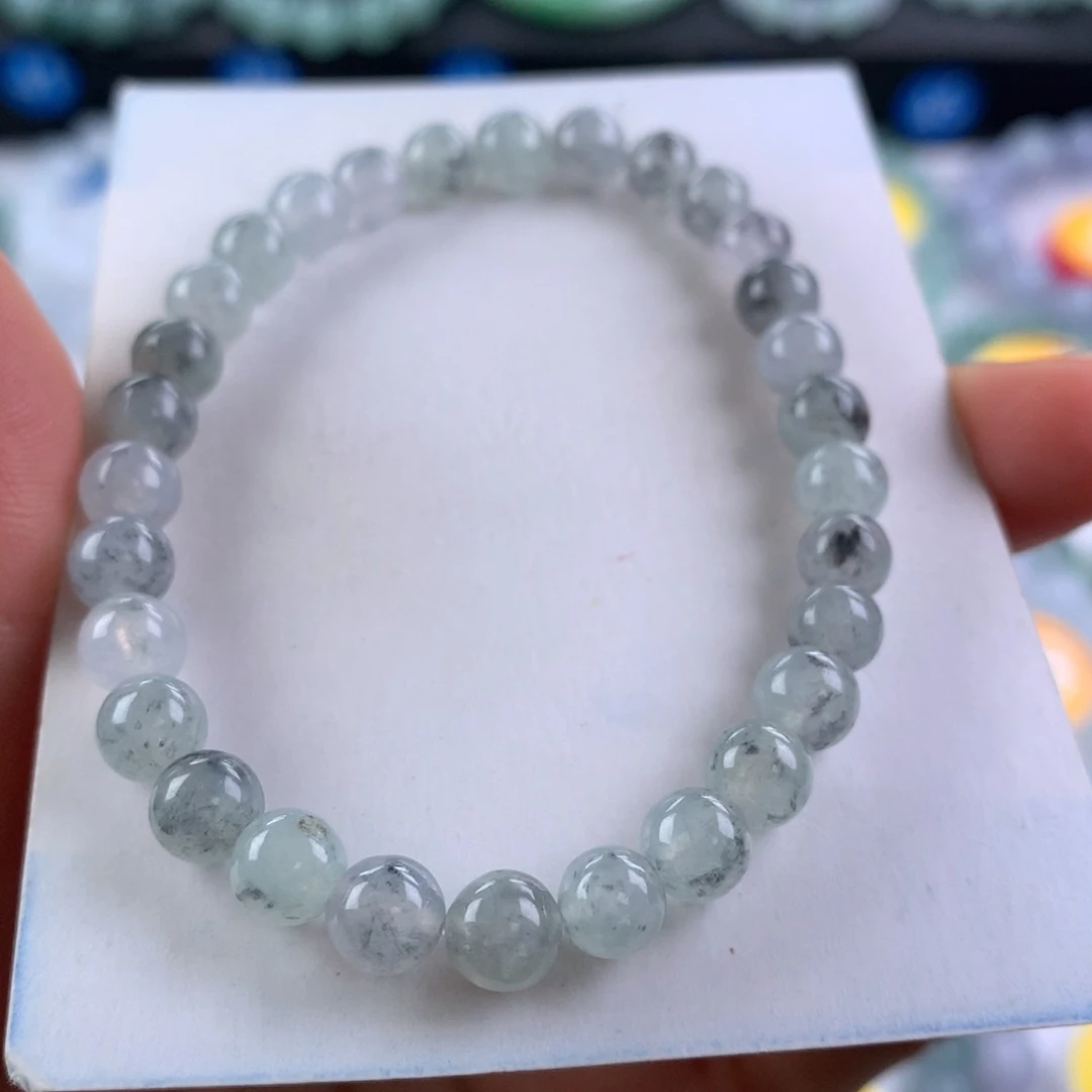 翡翠未镶嵌手链卡6.3