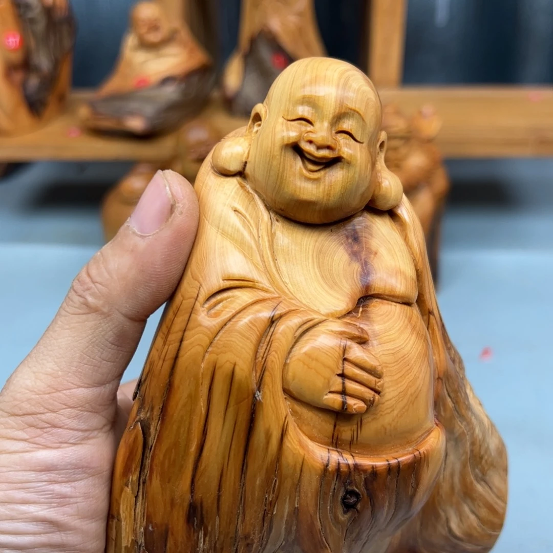 彩***月木崖柏木摆件手把件