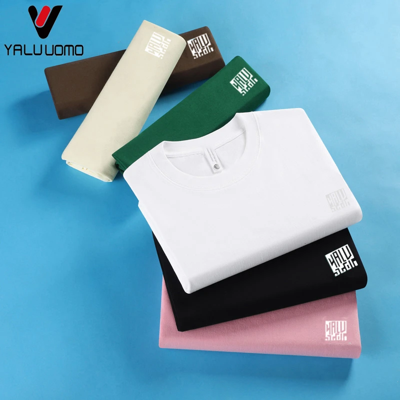 雅鹿男装女装印花情侣t恤夏季新款纯棉半袖宽松白色打底衫上衣服