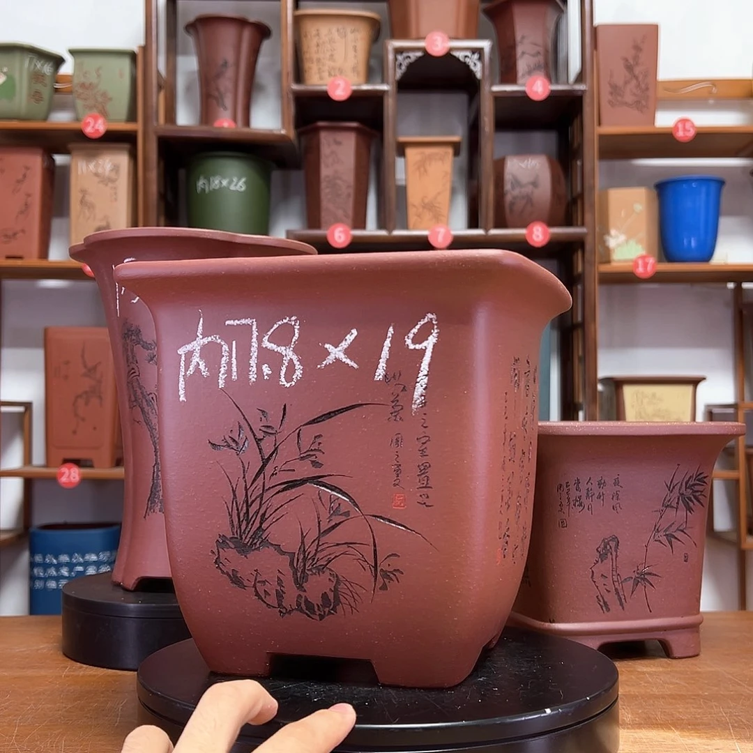 花盆紫砂周之夏精品紫砂花盆
