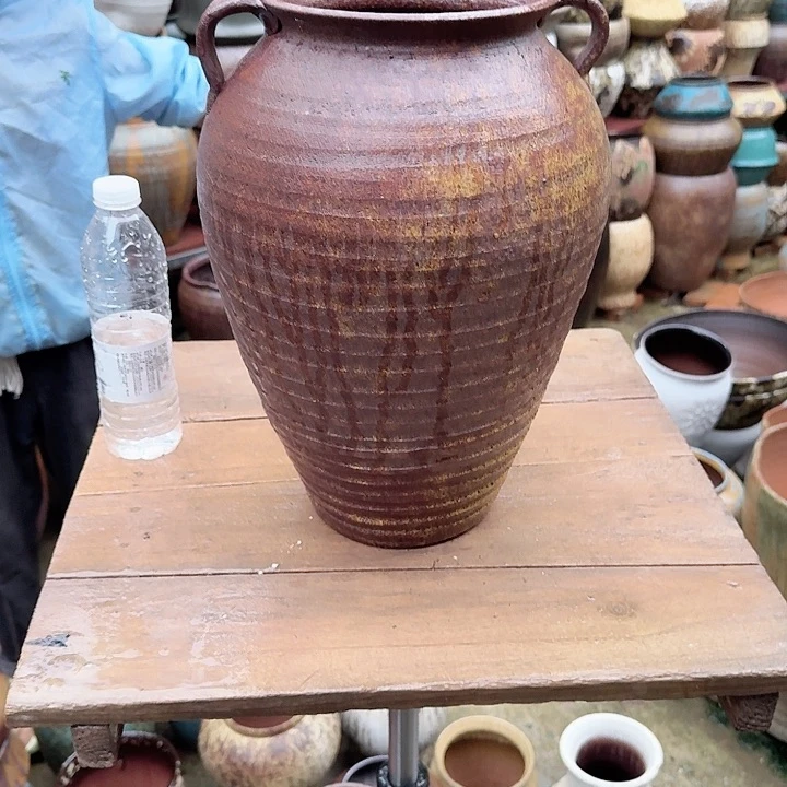 紫砂花盆高度37口径17无孔