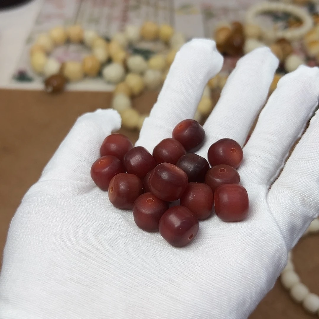 吊坠菩提根/象牙果14粉鲜花深色单圈