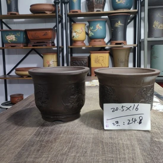 紫砂花盆库存尾货清仓