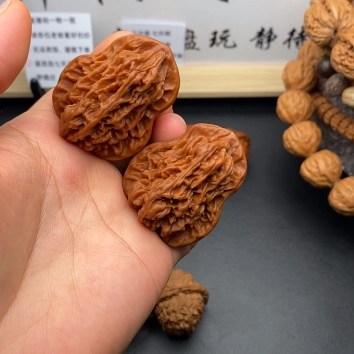文玩核桃把件打底精品配对花生
