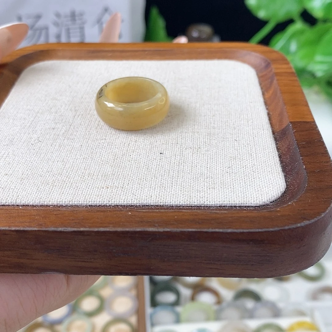 和田玉戒指未镶嵌B34蜜糖16.6不退换