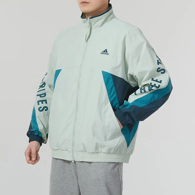 adidas/阿迪达斯外套男夏季新款运动服梭织立领夹克休闲舒适长袖