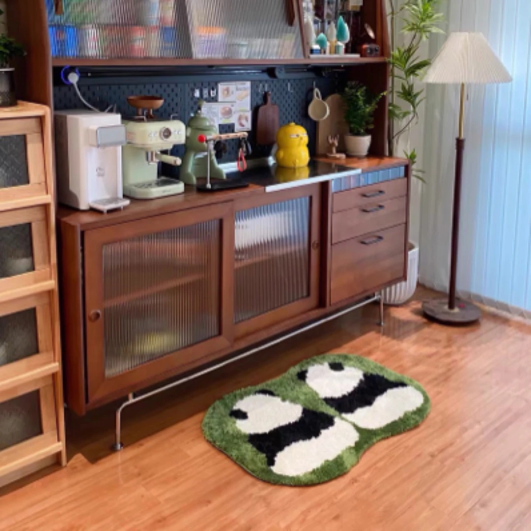 团团圆圆60*90超柔床边毯ins风卧室床边防滑地毯 微瑕