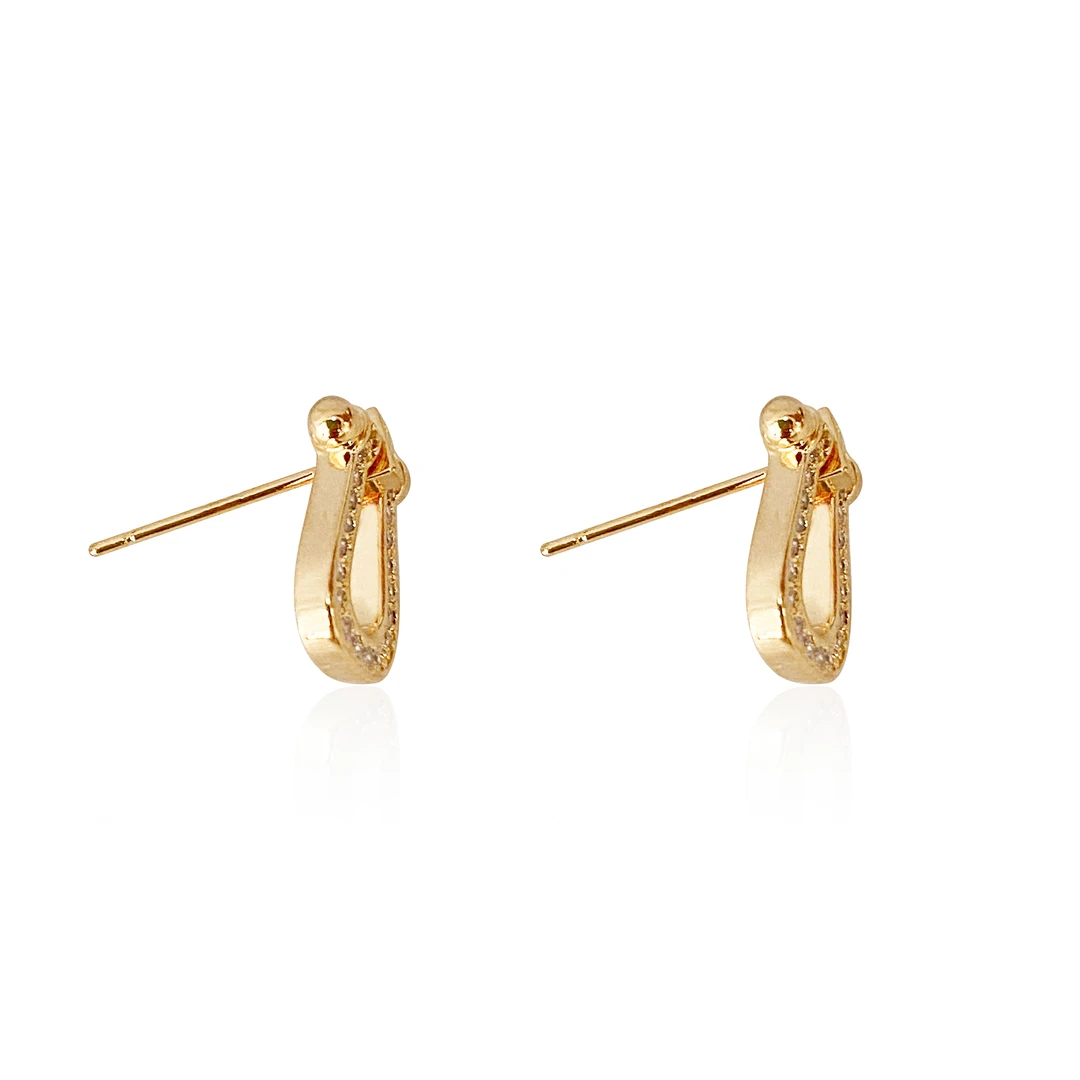 铜合金珐琅耳饰 欧货DP高品耳钉-4015