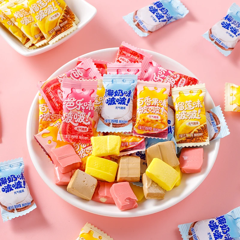 【100颗】水果软糖芭乐椰奶混合糖果网红百香果糖水果果汁混搭零食