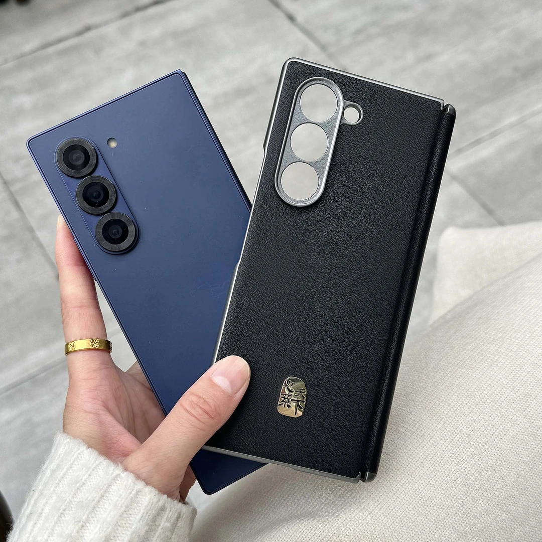 适用Fold6折叠屏Fold5/W24全包中轴手机壳Fold4/W25心系天下款W23