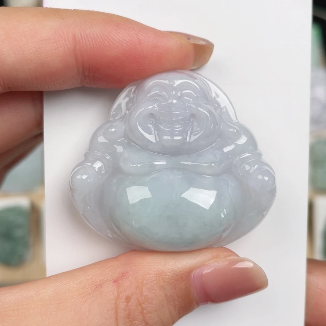 翡翠未镶嵌颈饰佛公
