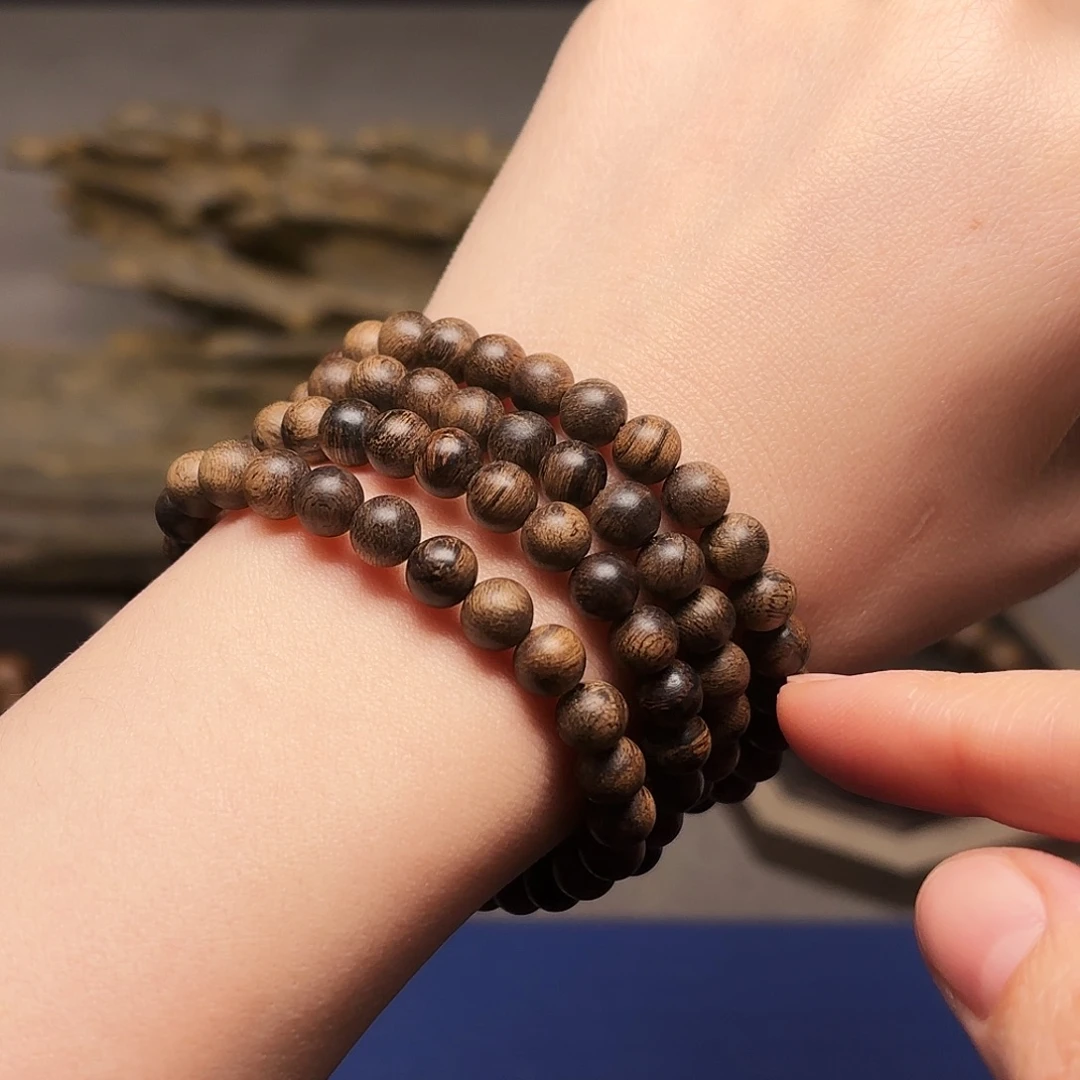 手串沉香越南芽庄白棋楠帝王瘤疤0.6×108