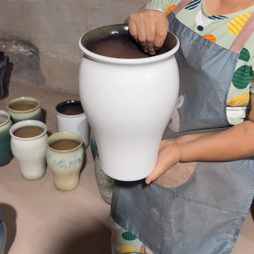 紫砂花盆口20高32