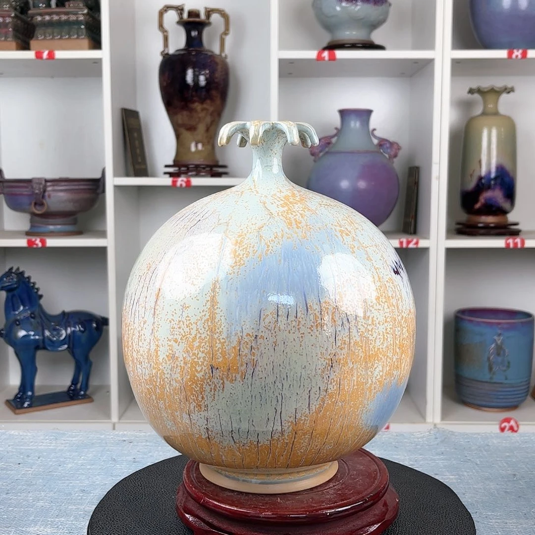 瓷片摆件……石榴瓶……