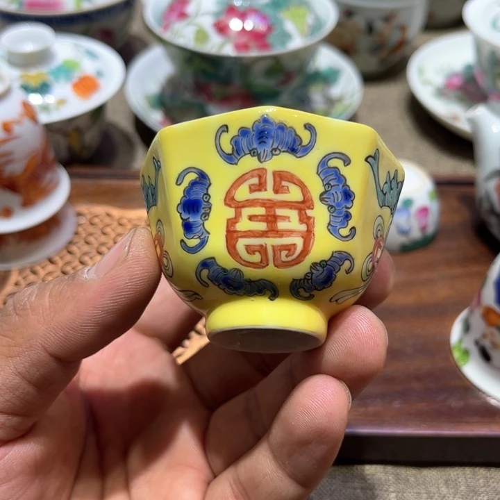 纯手绘精品盖碗杯