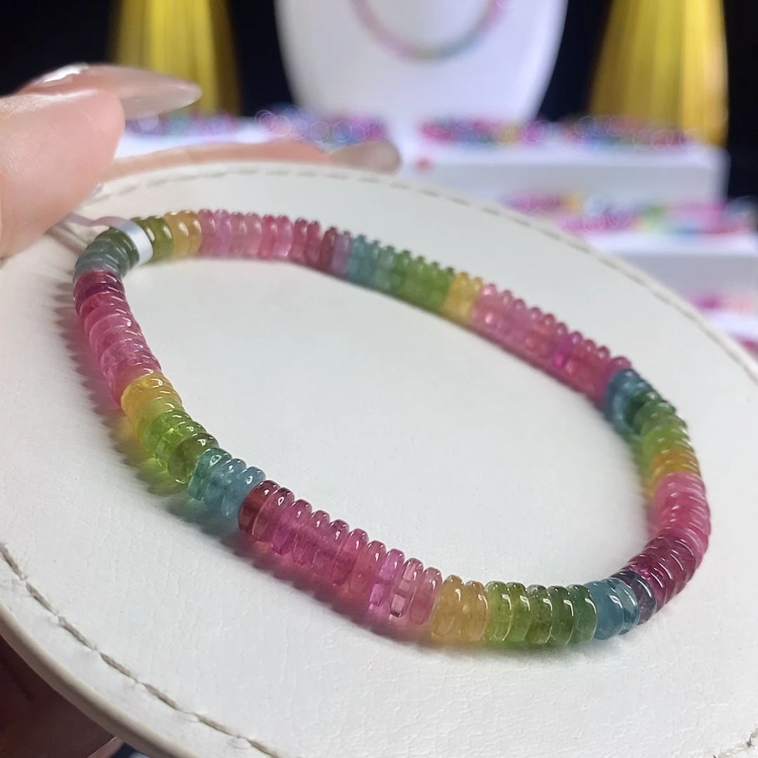 未镶嵌手链碧玺算盘珠