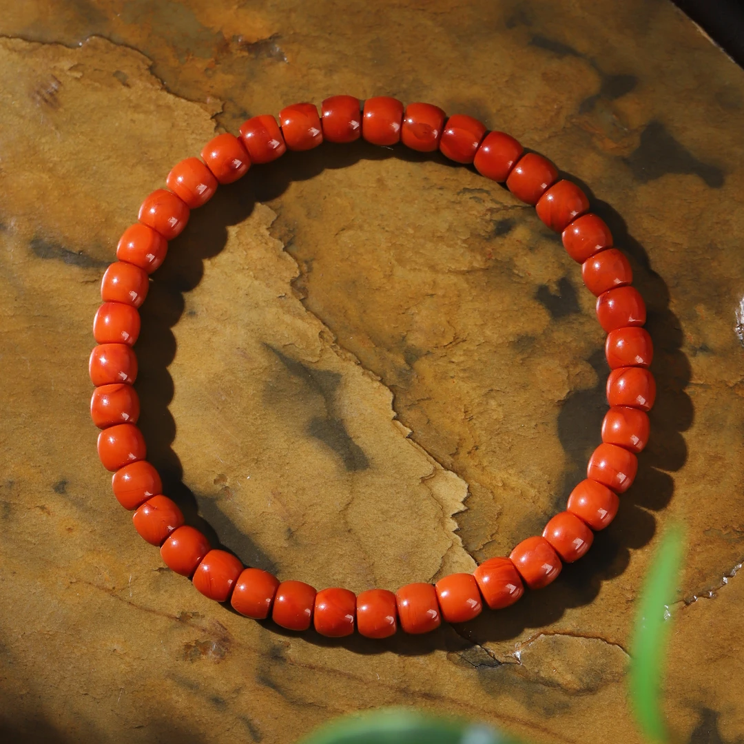 南红直切手串4-5-多样性发其一